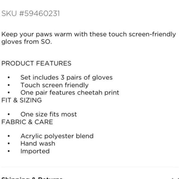 SONOMA winter set sherpa Pom beanie with 3 pairs gloves Womans OSFM che… - Picture 6 of 10